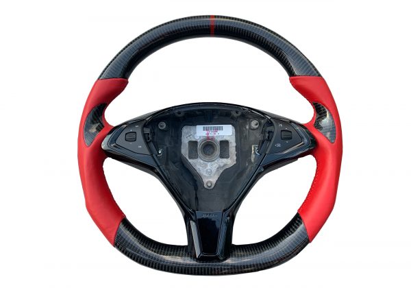 tesla model x carbon fiber steering wheel